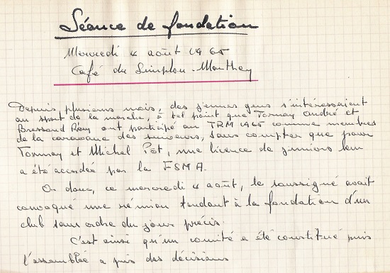 Acte de fondation 1965