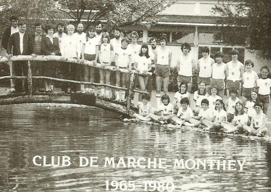 Le Club de Marche Monthey en 1980 [DR]